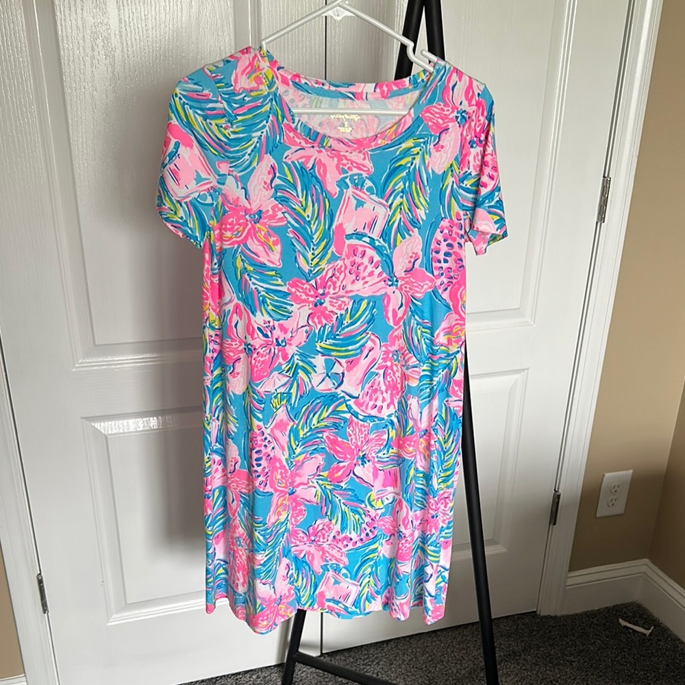 Lilly Pulitzer Pink and Blue Floral Dress